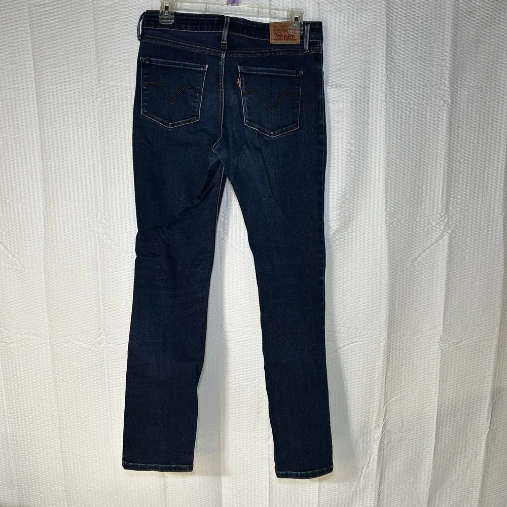 Levi Strauss Skinny Stretch Jeans‎ Womens 8 Blue Denim Mid Rise Zip Fly